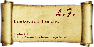 Levkovics Ferenc névjegykártya